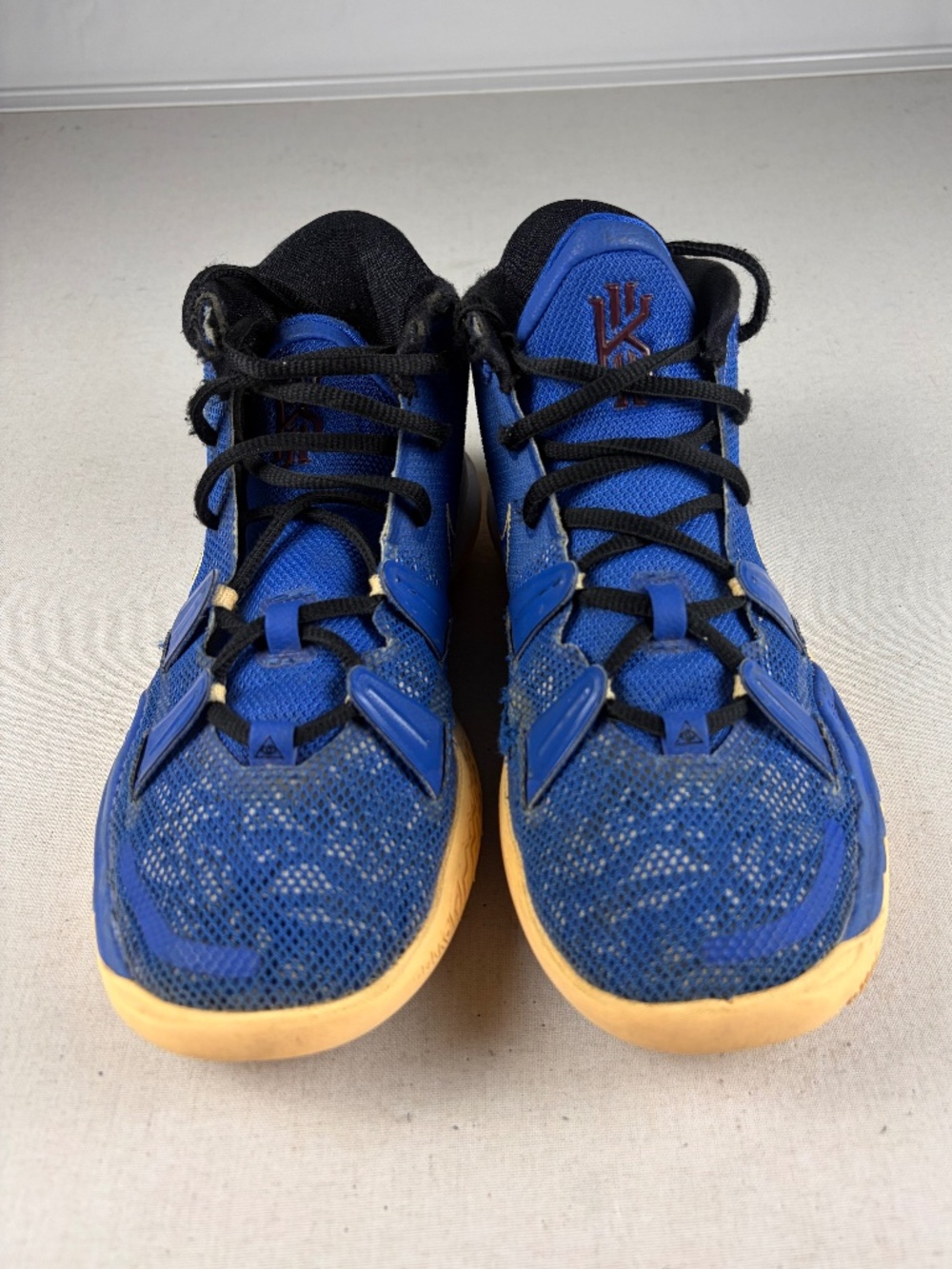 Nike Kyrie 7 GS Kids Basketball Shoes Blue Gold Gum CT4080-400 Size 4.5Y